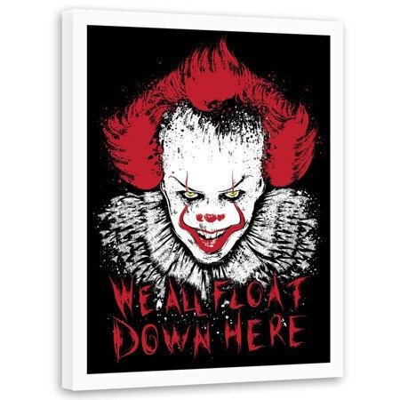 Plakat dekoracyjny w ramie, Straszny Clown